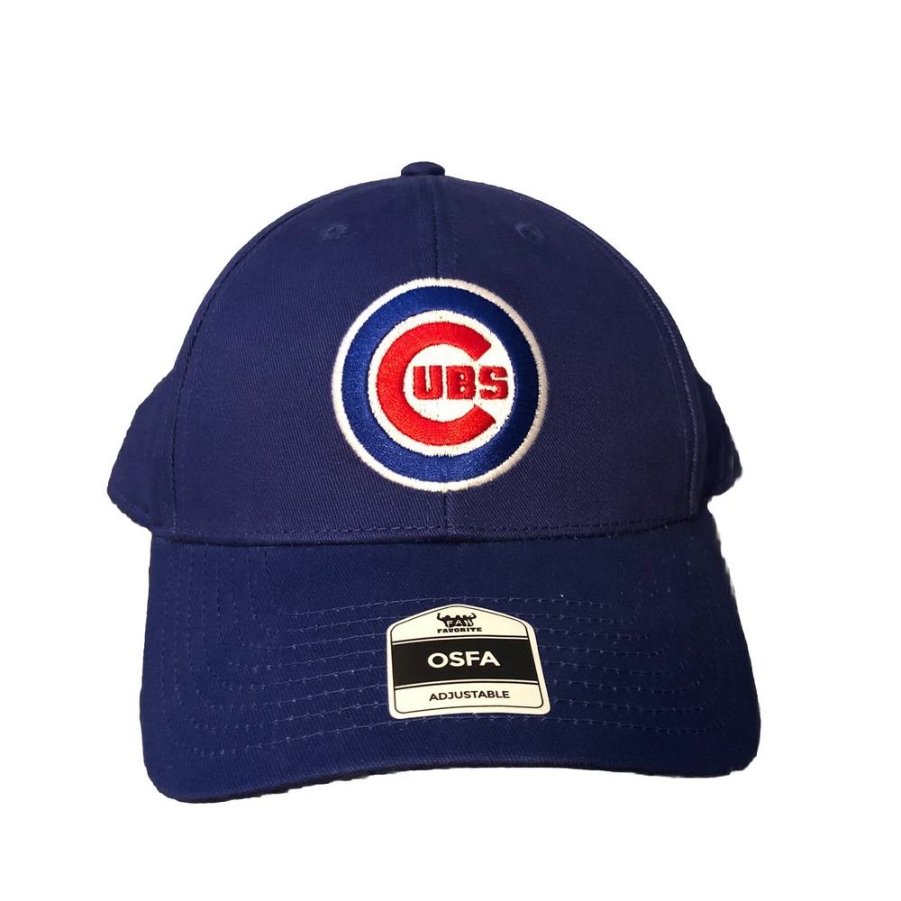 Genuine Merchandise Mens MLB Chicago Cubs Cap Adjustable Fan Favorite Blue OSFA